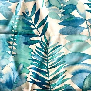 P Kaufmann decorator fabric, teal foliage, cotton, 5 yards